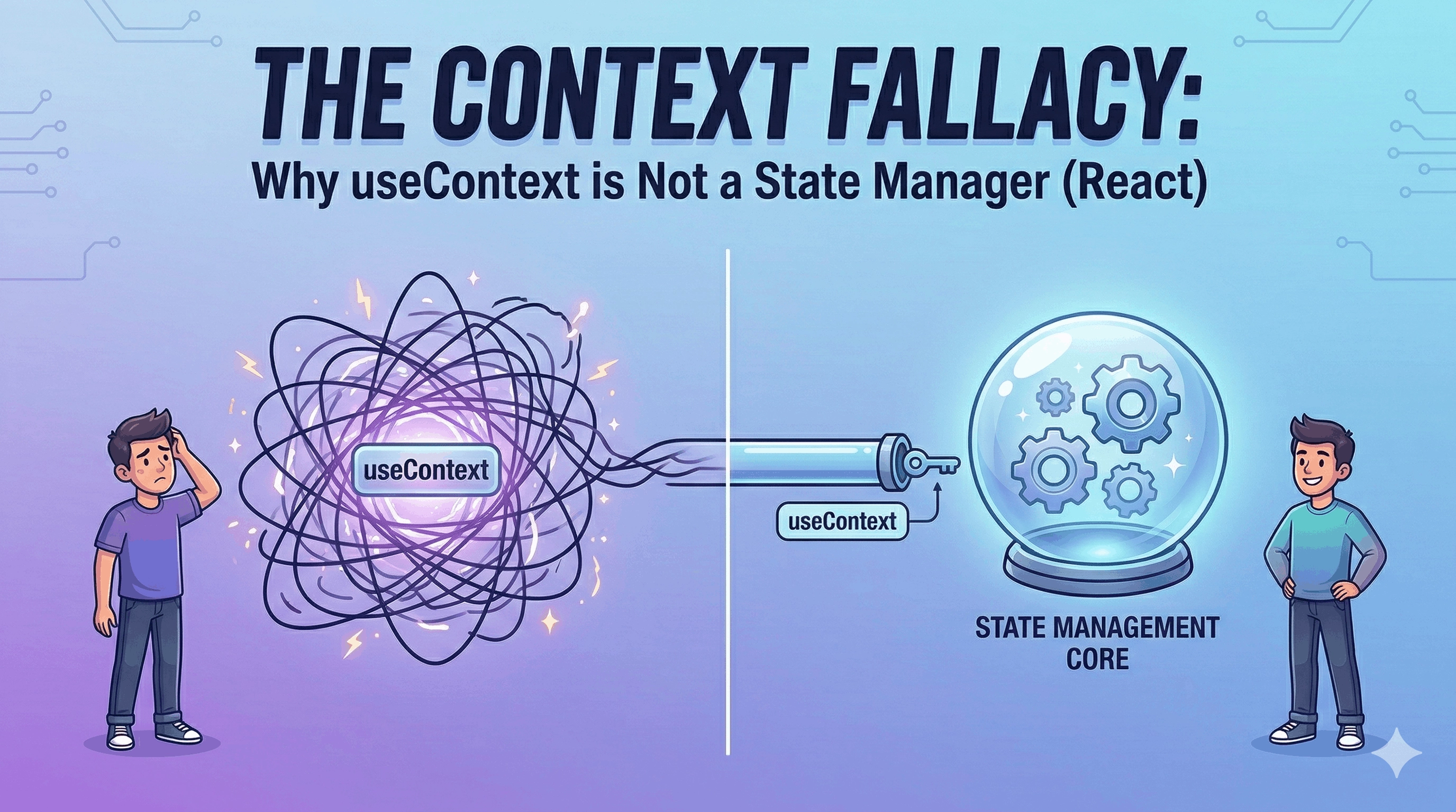 Context fallacy: why useContext is not a state manager